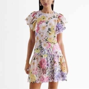 Express Flutter Floral Dress